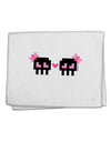8-Bit Skull Love - Girl and Girl 11&#x22;x18&#x22; Dish Fingertip Towel-Fingertip Towel-TooLoud-White-Davson Sales