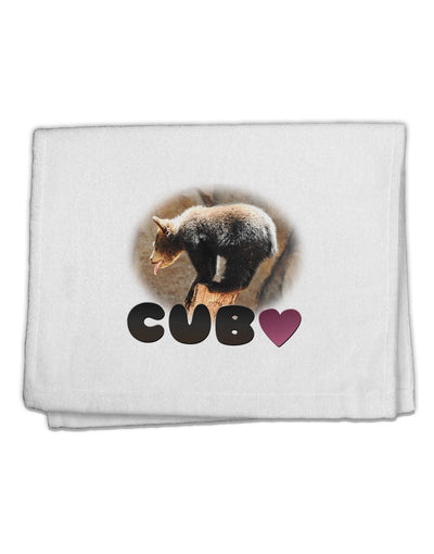 Balancing Bear Cub with Text 11&#x22;x18&#x22; Dish Fingertip Towel-Fingertip Towel-TooLoud-White-Davson Sales