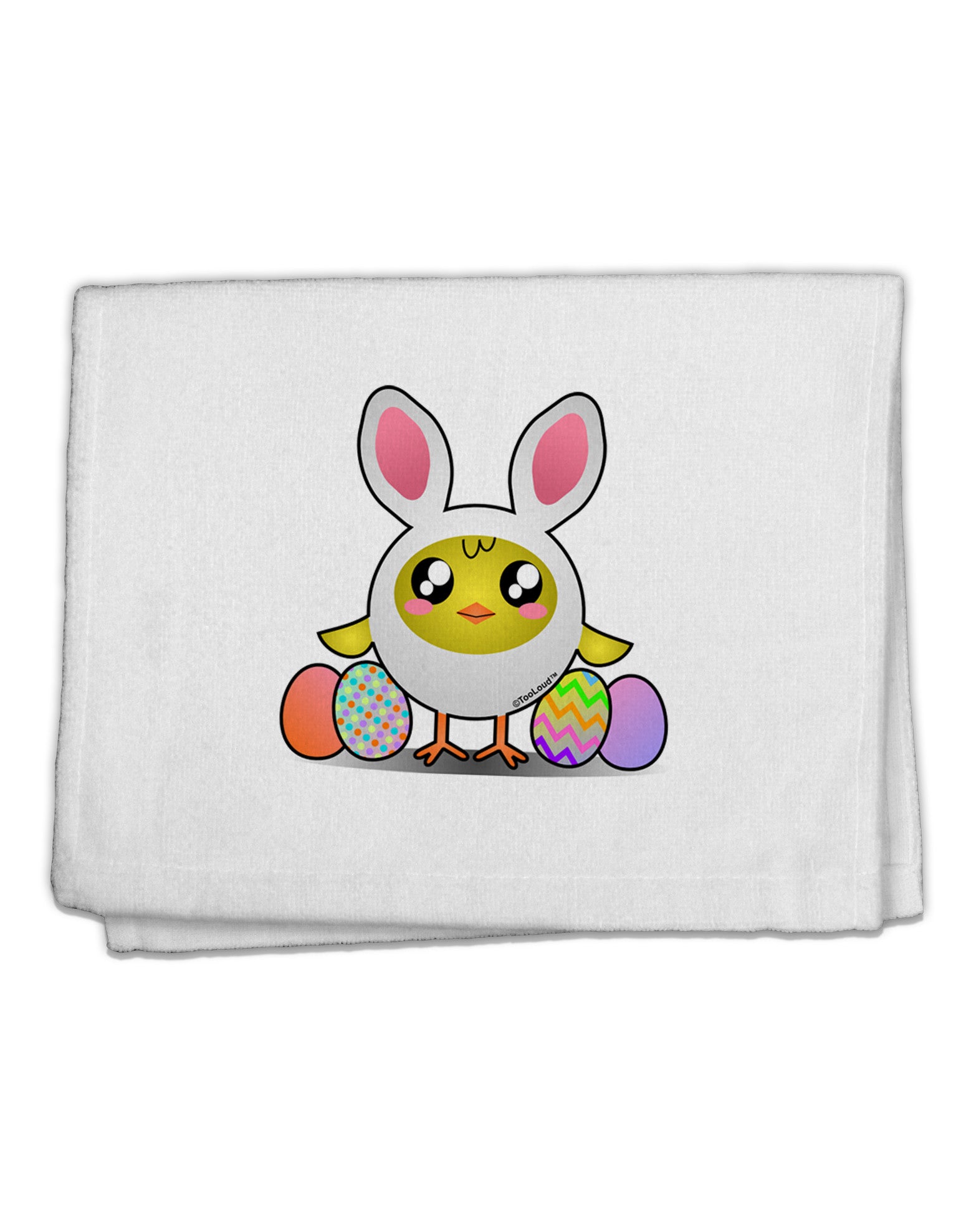 Chick In Bunny Costume 11&#x22;x18&#x22; Dish Fingertip Towel-Fingertip Towel-TooLoud-White-Davson Sales