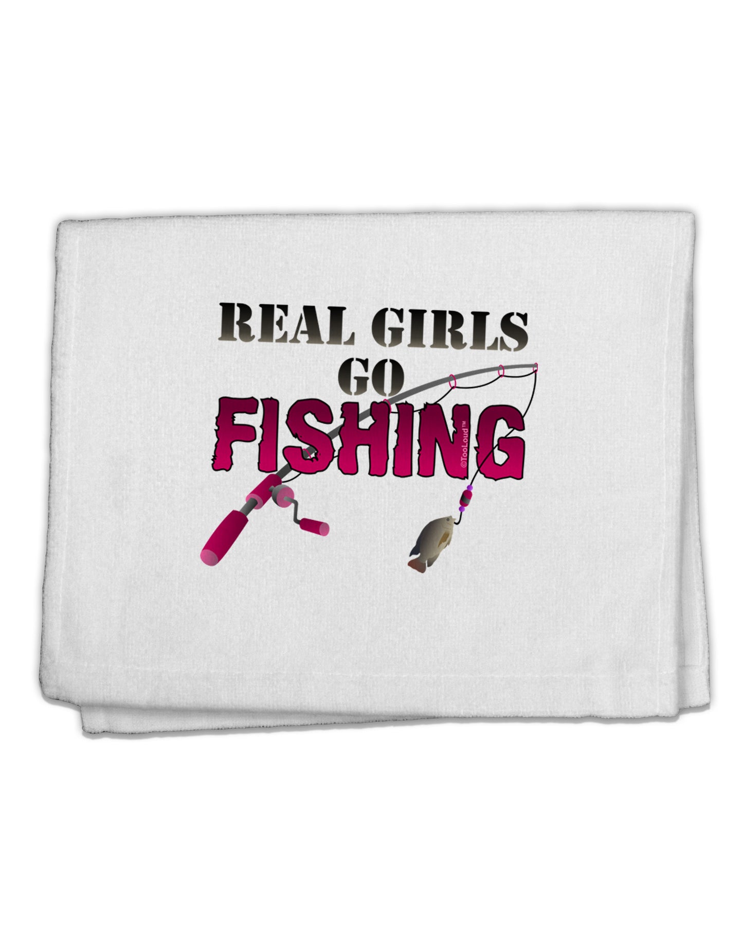 Real Girls Go Fishing 11&#x22;x18&#x22; Dish Fingertip Towel-Fingertip Towel-TooLoud-White-Davson Sales