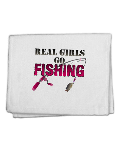 Real Girls Go Fishing 11&#x22;x18&#x22; Dish Fingertip Towel-Fingertip Towel-TooLoud-White-Davson Sales