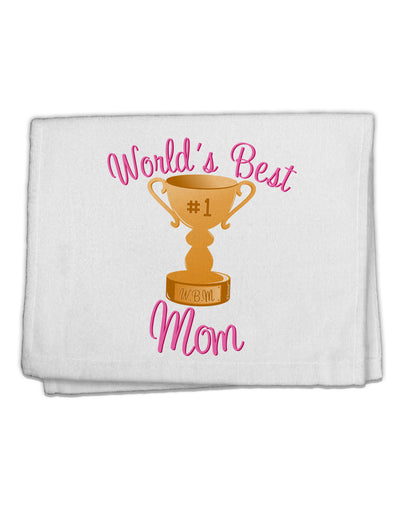 World's Best Mom - Number One Trophy 11&#x22;x18&#x22; Dish Fingertip Towel by TooLoud-Fingertip Towel-TooLoud-White-Davson Sales