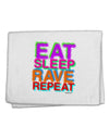 Eat Sleep Rave Repeat Color 11&#x22;x18&#x22; Dish Fingertip Towel by TooLoud-Fingertip Towel-TooLoud-White-Davson Sales