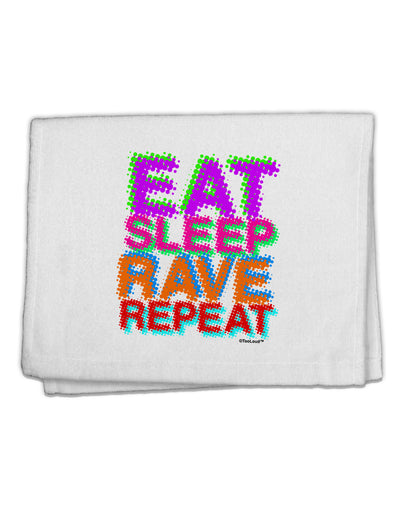 Eat Sleep Rave Repeat Color 11&#x22;x18&#x22; Dish Fingertip Towel by TooLoud-Fingertip Towel-TooLoud-White-Davson Sales