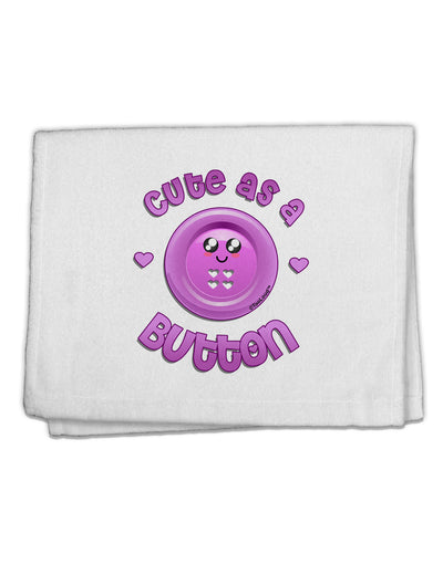 Cute As A Button Smiley Face 11&#x22;x18&#x22; Dish Fingertip Towel-Fingertip Towel-TooLoud-White-Davson Sales