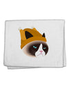 Disgruntled Cat Wearing Turkey Hat 11&#x22;x18&#x22; Dish Fingertip Towel by TooLoud-Fingertip Towel-TooLoud-White-Davson Sales