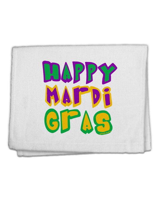 Happy Mardi Gras Text 2 11&#x22;x18&#x22; Dish Fingertip Towel-Fingertip Towel-TooLoud-White-Davson Sales