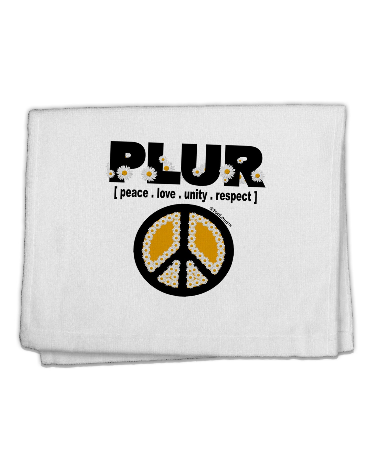 PLUR Daisies 11&#x22;x18&#x22; Dish Fingertip Towel-Fingertip Towel-TooLoud-White-Davson Sales