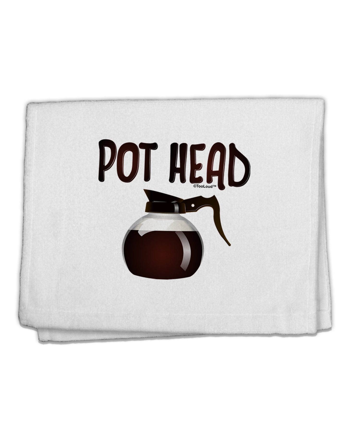 Pot Head - Coffee 11&#x22;x18&#x22; Dish Fingertip Towel-Fingertip Towel-TooLoud-White-Davson Sales