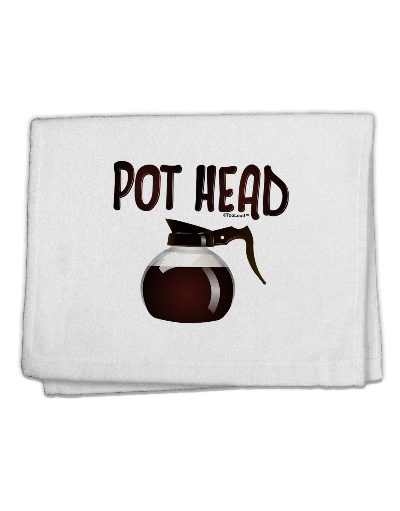 Pot Head - Coffee 11&#x22;x18&#x22; Dish Fingertip Towel-Fingertip Towel-TooLoud-White-Davson Sales