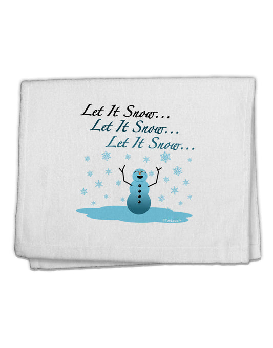 Let It Snow Happy Snowman 11&#x22;x18&#x22; Dish Fingertip Towel-Fingertip Towel-TooLoud-White-Davson Sales