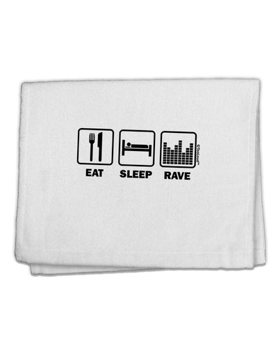 Eat Sleep Rave 11&#x22;x18&#x22; Dish Fingertip Towel by TooLoud-Fingertip Towel-TooLoud-White-Davson Sales