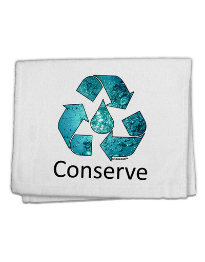 Water Conservation Text 11&#x22;x18&#x22; Dish Fingertip Towel by TooLoud-Fingertip Towel-TooLoud-White-Davson Sales