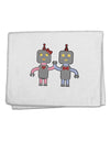 Cute Robot Love 11&#x22;x18&#x22; Dish Fingertip Towel by TooLoud-Fingertip Towel-TooLoud-White-Davson Sales