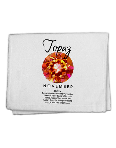 Birthstone Topaz 11&#x22;x18&#x22; Dish Fingertip Towel by TooLoud-Fingertip Towel-TooLoud-White-Davson Sales