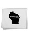 Wisconsin - United States Shape 11&#x22;x18&#x22; Dish Fingertip Towel-Fingertip Towel-TooLoud-White-Davson Sales