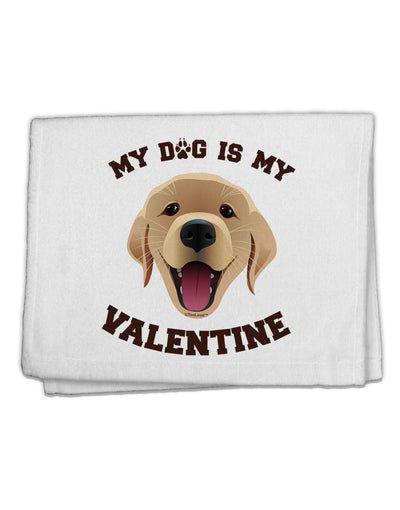 My Dog is my Valentine Gold Yellow 11&#x22;x18&#x22; Dish Fingertip Towel-Fingertip Towel-TooLoud-White-Davson Sales