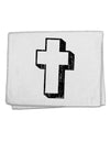 Simple Cross Design Black Distressed 11&#x22;x18&#x22; Dish Fingertip Towel by TooLoud-Fingertip Towel-TooLoud-White-Davson Sales