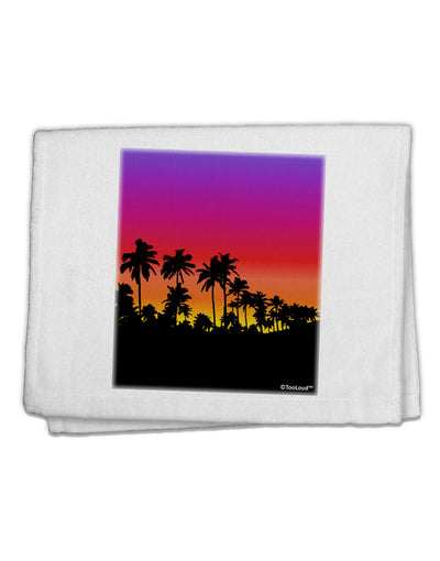 Palm Trees and Sunset Design 11&#x22;x18&#x22; Dish Fingertip Towel by TooLoud-Fingertip Towel-TooLoud-White-Davson Sales