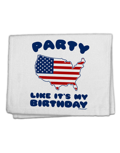 Party Like It's My Birthday - 4th of July 11&#x22;x18&#x22; Dish Fingertip Towel-Fingertip Towel-TooLoud-White-Davson Sales