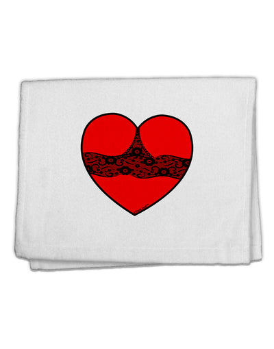 Black Lace Panty Heart 11&#x22;x18&#x22; Dish Fingertip Towel-Fingertip Towel-TooLoud-White-Davson Sales