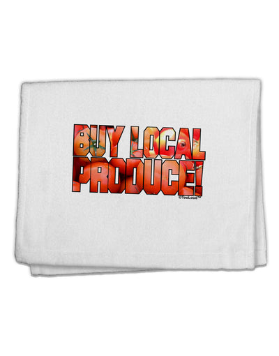 Buy Local Produce Tomatoes Text 11&#x22;x18&#x22; Dish Fingertip Towel-Fingertip Towel-TooLoud-White-Davson Sales