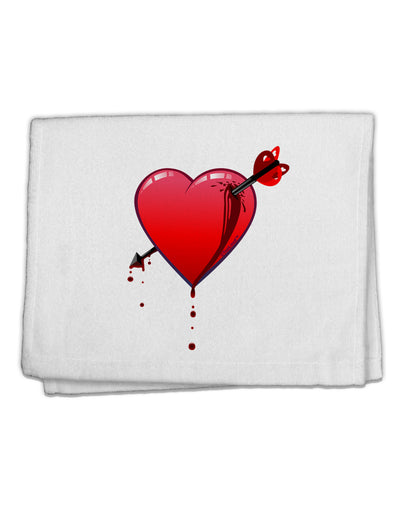 Shot Through the Heart Bleeding 11&#x22;x18&#x22; Dish Fingertip Towel by TooLoud-Fingertip Towel-TooLoud-White-Davson Sales