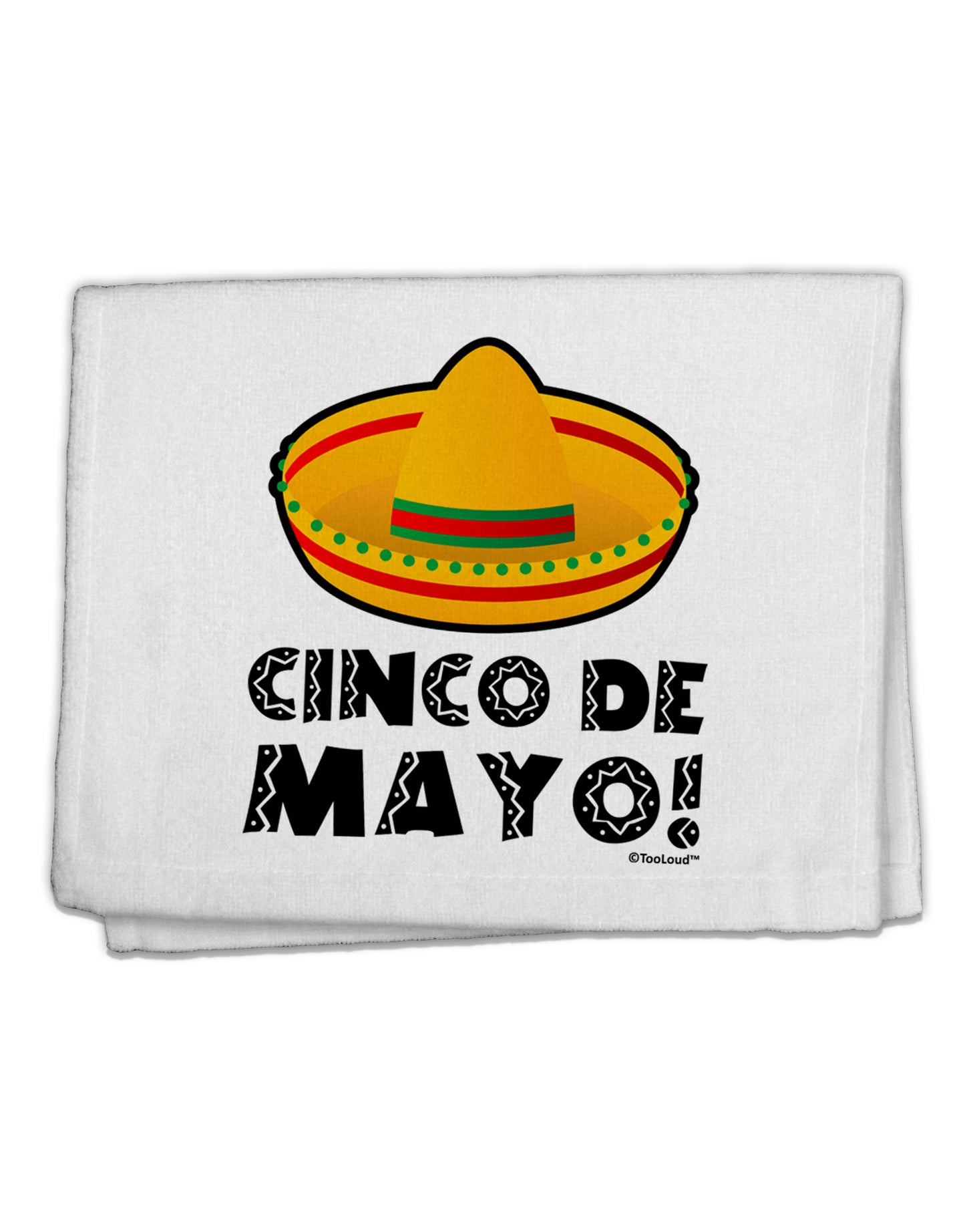 Sombrero Design - Cinco de Mayo 11&#x22;x18&#x22; Dish Fingertip Towel by TooLoud-Fingertip Towel-TooLoud-White-Davson Sales