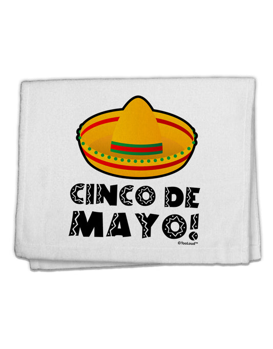 Sombrero Design - Cinco de Mayo 11&#x22;x18&#x22; Dish Fingertip Towel by TooLoud-Fingertip Towel-TooLoud-White-Davson Sales
