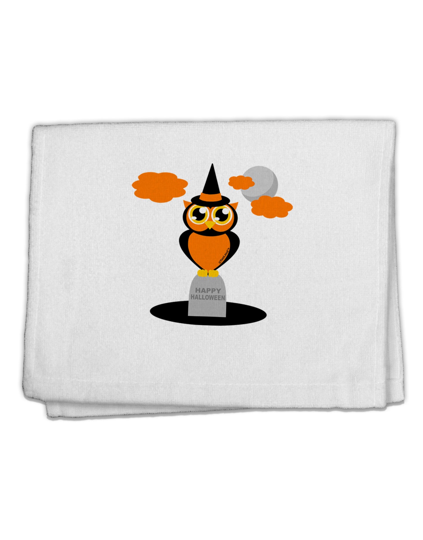 Owl Orange 11&#x22;x18&#x22; Dish Fingertip Towel-Fingertip Towel-TooLoud-White-Davson Sales