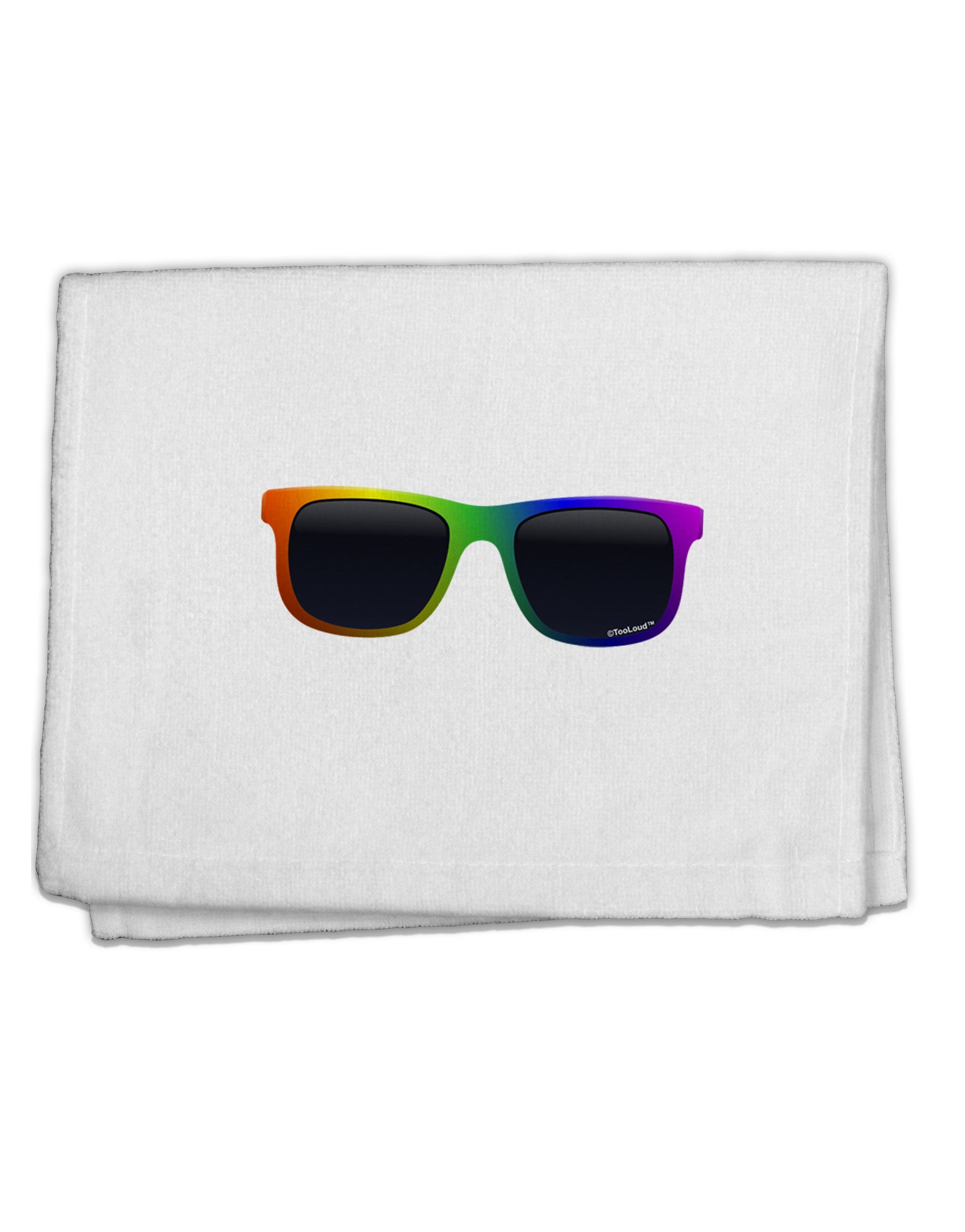 Pride Rainbow Glasses 11&#x22;x18&#x22; Dish Fingertip Towel by TooLoud-Fingertip Towel-TooLoud-White-Davson Sales