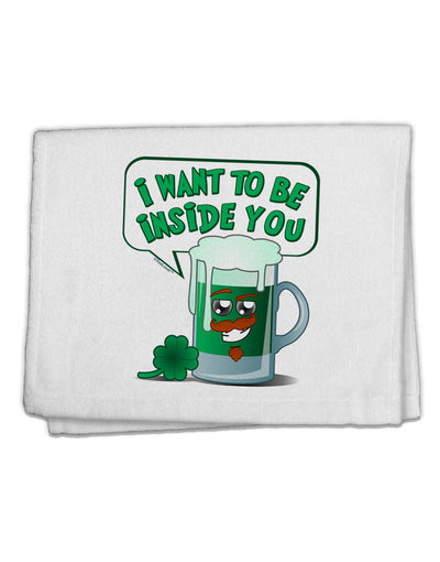 Green Beer - Inside You 11&#x22;x18&#x22; Dish Fingertip Towel-Fingertip Towel-TooLoud-White-Davson Sales