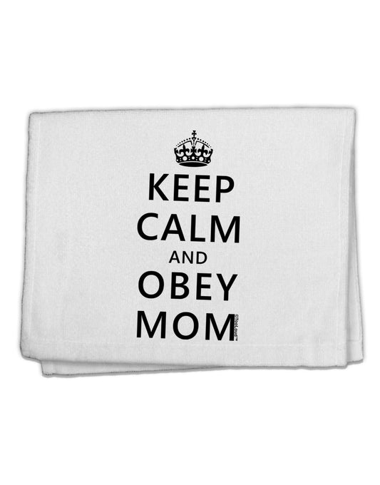 Keep Calm and Obey Mom 11&#x22;x18&#x22; Dish Fingertip Towel-Fingertip Towel-TooLoud-White-Davson Sales
