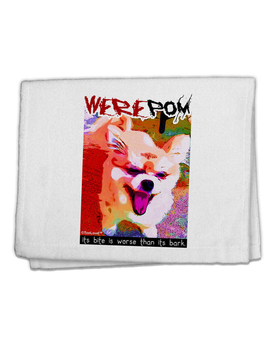 TooLoud WerePom - Werewolf Pomeranian 11&#x22;x18&#x22; Dish Fingertip Towel-Fingertip Towel-TooLoud-White-Davson Sales