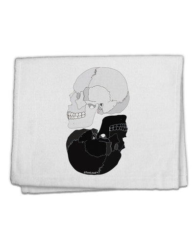 White And Black Inverted Skulls 11&#x22;x18&#x22; Dish Fingertip Towel by TooLoud-Fingertip Towel-TooLoud-White-Davson Sales