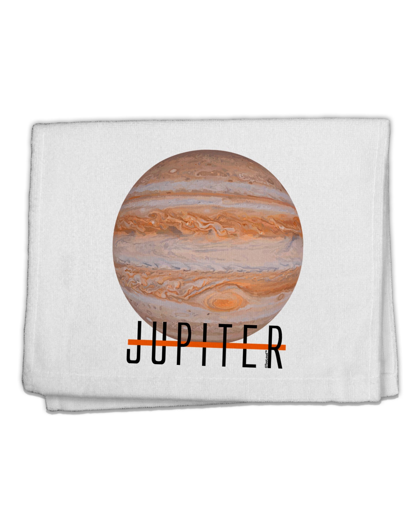 Planet Jupiter Earth Text 11&#x22;x18&#x22; Dish Fingertip Towel by TooLoud-Fingertip Towel-TooLoud-White-Davson Sales