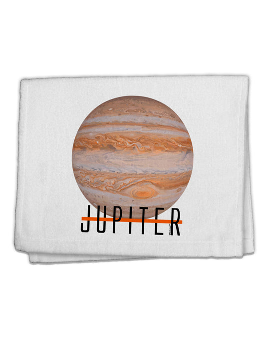 Planet Jupiter Earth Text 11&#x22;x18&#x22; Dish Fingertip Towel by TooLoud-Fingertip Towel-TooLoud-White-Davson Sales