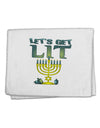 Let's Get Lit Menorah 11&#x22;x18&#x22; Dish Fingertip Towel-Fingertip Towel-TooLoud-White-Davson Sales