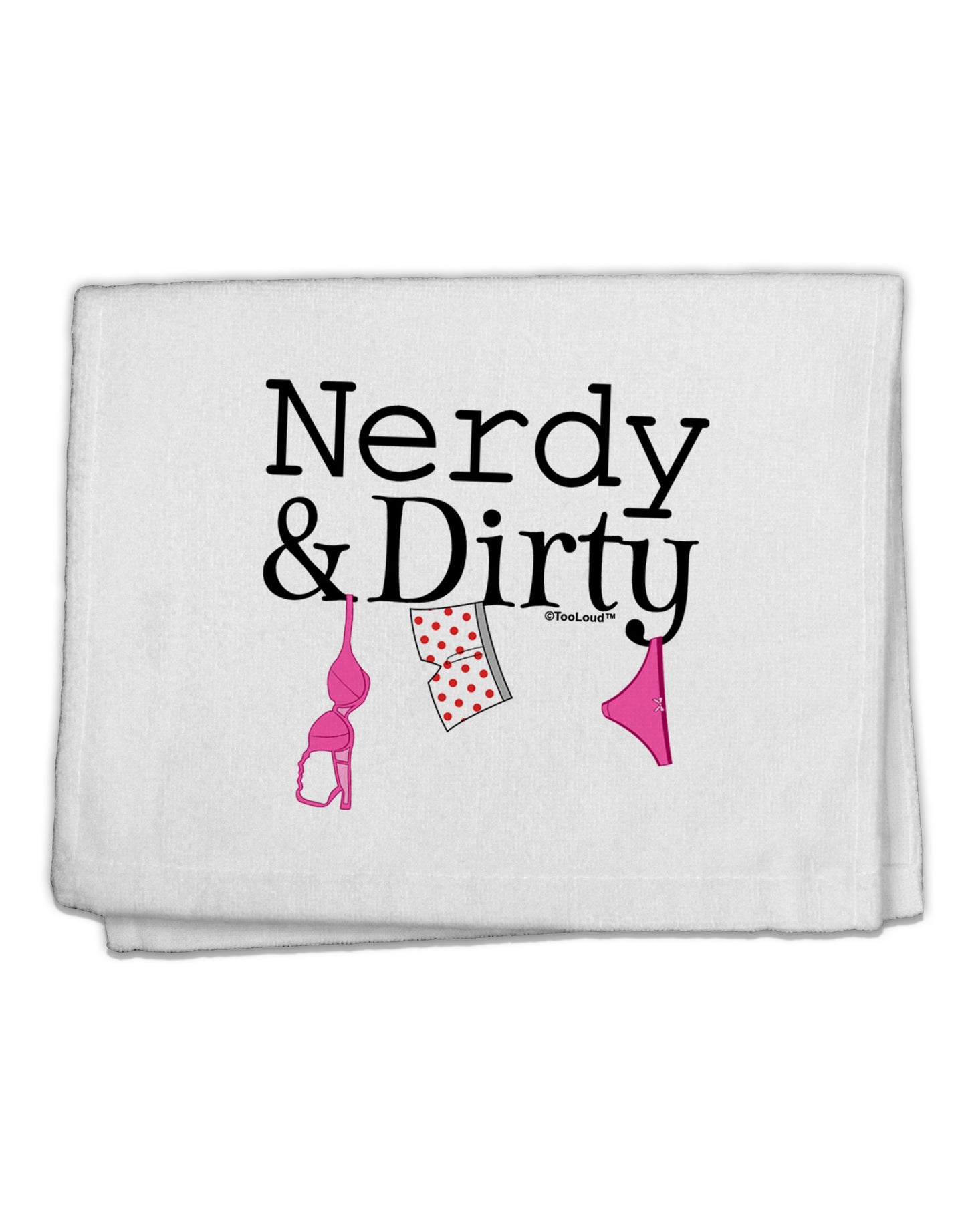 Nerdy and Dirty 11&#x22;x18&#x22; Dish Fingertip Towel by TooLoud-Fingertip Towel-TooLoud-White-Davson Sales