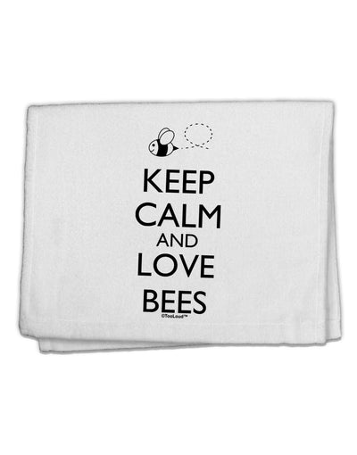 Keep Calm and Love Bees 11&#x22;x18&#x22; Dish Fingertip Towel-Fingertip Towel-TooLoud-White-Davson Sales