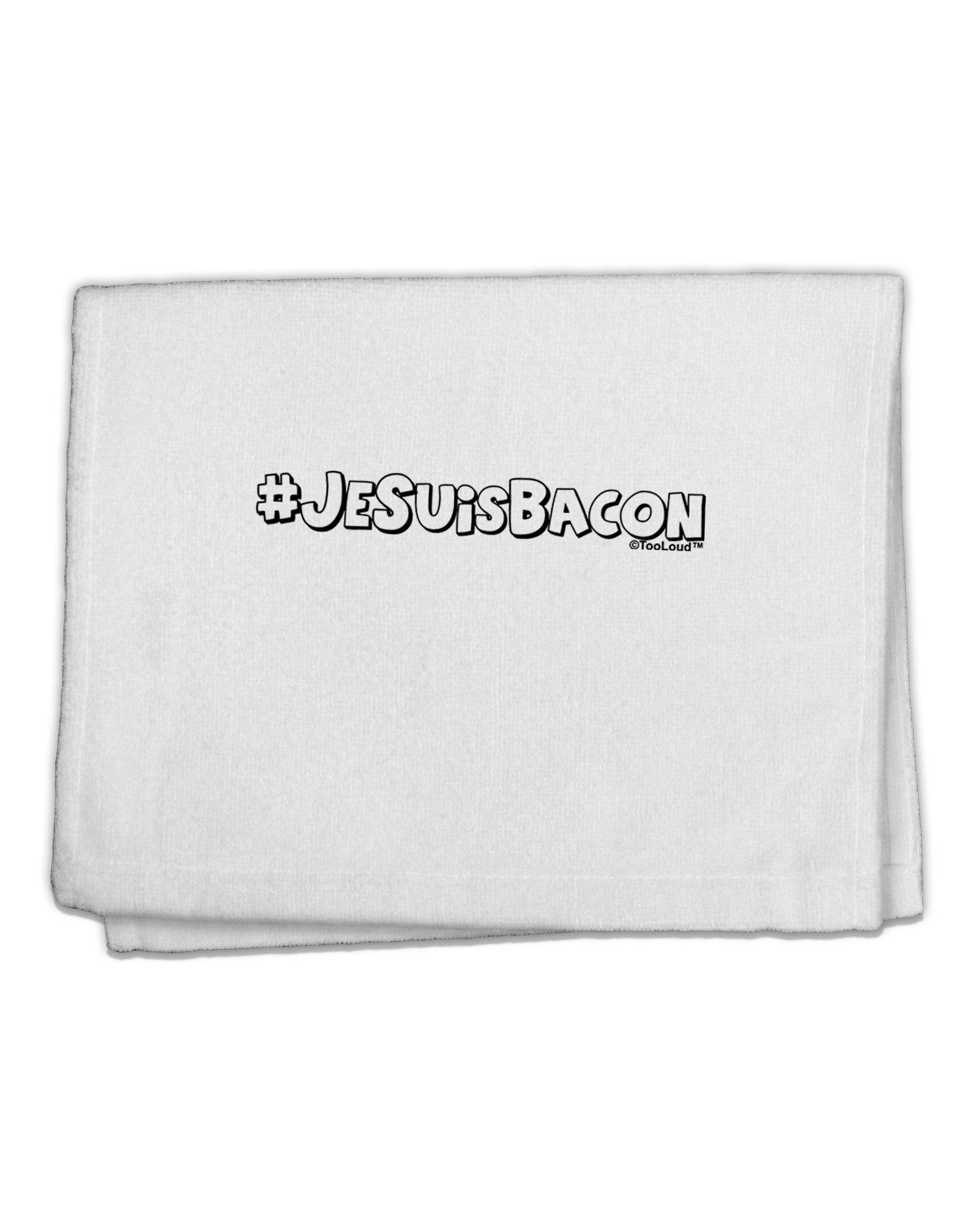 Hashtag JeSuisBacon Deco 11&#x22;x18&#x22; Dish Fingertip Towel-Fingertip Towel-TooLoud-White-Davson Sales