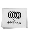 Five Golden Rings Text 11&#x22;x18&#x22; Dish Fingertip Towel-Fingertip Towel-TooLoud-White-Davson Sales