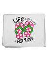 Life is Better in Flip Flops - Pink and Green 11&#x22;x18&#x22; Dish Fingertip Towel-Fingertip Towel-TooLoud-White-Davson Sales