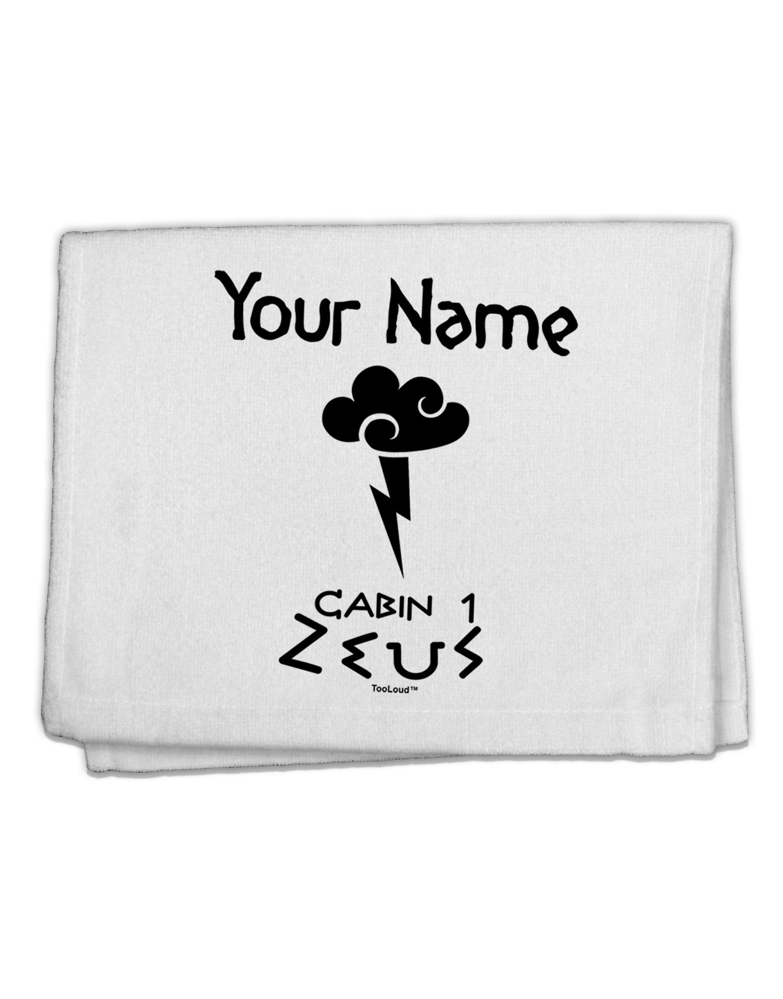 Personalized Cabin 1 Zeus 11&#x22;x18&#x22; Dish Fingertip Towel by TooLoud-Fingertip Towel-TooLoud-White-Davson Sales