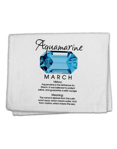 Birthstone Aquamarine 11&#x22;x18&#x22; Dish Fingertip Towel by TooLoud-Fingertip Towel-TooLoud-White-Davson Sales