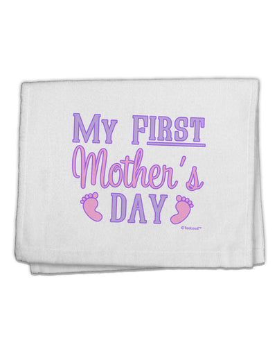 My First Mother's Day - Baby Feet - Pink 11&#x22;x18&#x22; Dish Fingertip Towel by TooLoud-Fingertip Towel-TooLoud-White-Davson Sales