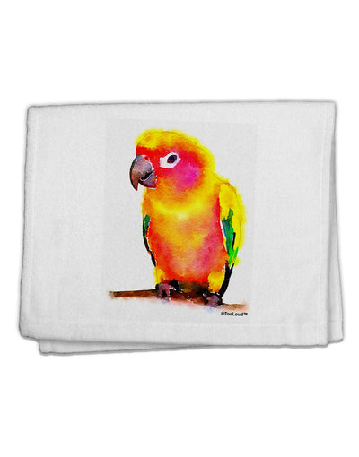 Sun Conure Parrot Watercolor 11&#x22;x18&#x22; Dish Fingertip Towel-Fingertip Towel-TooLoud-White-Davson Sales