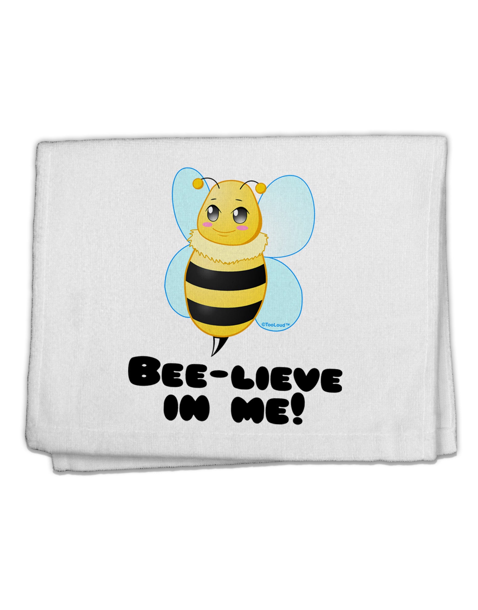 Bee-lieve In Me 11&#x22;x18&#x22; Dish Fingertip Towel-Fingertip Towel-TooLoud-White-Davson Sales
