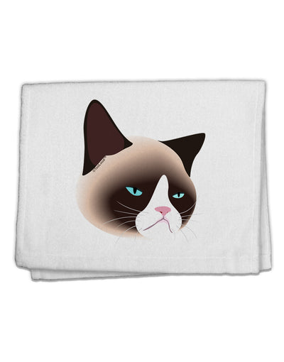 Cute Disgruntled Siamese Cat 11&#x22;x18&#x22; Dish Fingertip Towel-Fingertip Towel-TooLoud-White-Davson Sales