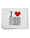 I Heart Binary Data 11&#x22;x18&#x22; Dish Fingertip Towel-Fingertip Towel-TooLoud-White-Davson Sales